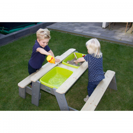 Masă de joacă Aksent cu 2 bănci – pentru nisip, apă și picnic, Exit Toys [11]
