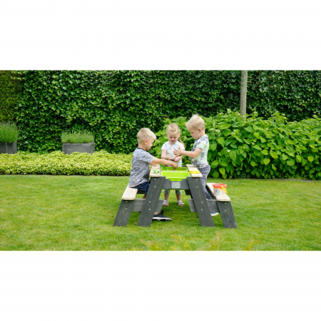 Masă de joacă Aksent cu 2 bănci – pentru nisip, apă și picnic, Exit Toys [8]