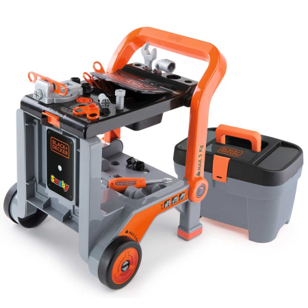 Masa de lucru Smoby Black & Decker 3 in 1 cu trusa de accesorii [0]