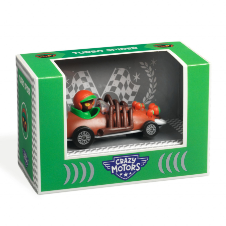 Varsta - Masina de curse Turbo Spider, Colectia Crazy Motors, Djeco