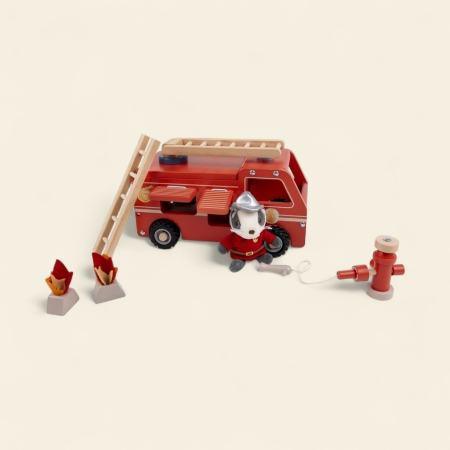 Masina de pompieri din lemn cu accesorii, Egmont Toys [2]