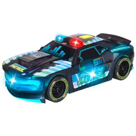 Masina Dickie Toys Rhythm Patrol 20 cm negru cu lumini si sunete [0]