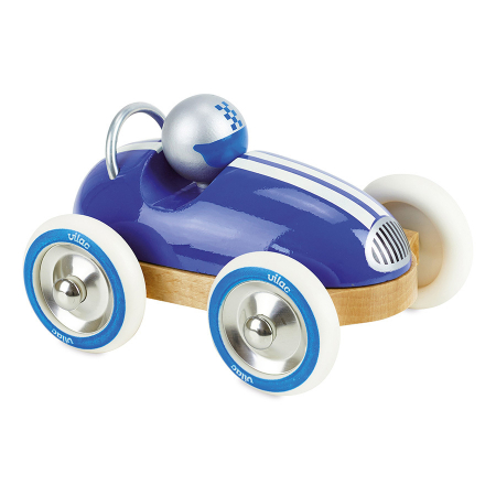 Jucarii de rol - Masina din lemn masiv Roadster - Albastra - Vilac