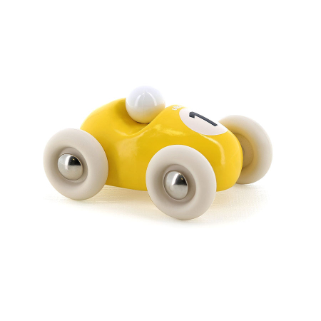 Jucarii de rol - Masina MINI din lemn masiv Roadster - Galben - Vilac