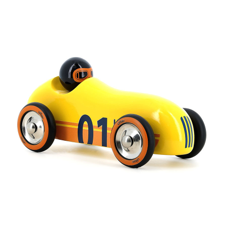Jucarii de rol - Masina sport galbena din lemn lacuit - Made in France - Vilac