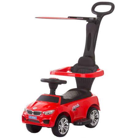 La Plimbare - Masinuta de impins Chipolino Flash red cu maner si copertina