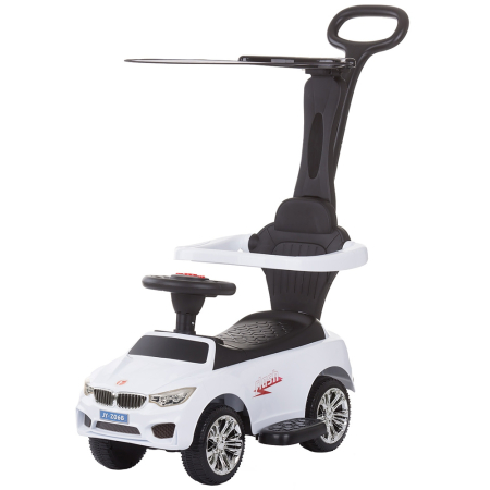 La Plimbare - Masinuta de impins Chipolino Flash white cu maner si copertina