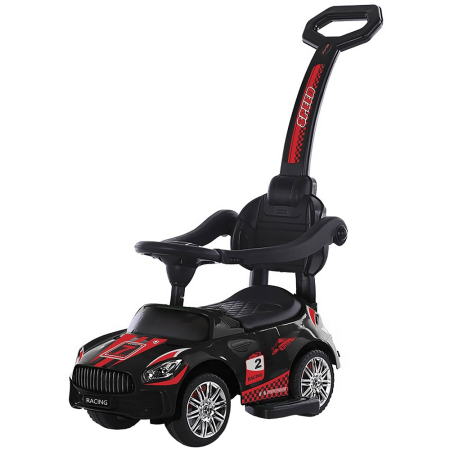 La Plimbare - Masinuta de impins Chipolino Racing black cu maner