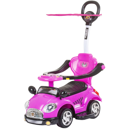 Masinuta de impins Chipolino Super Car pink cu maner si copertina [0]