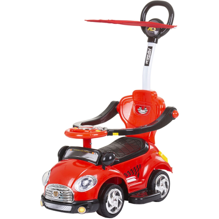 Masinuta de impins Chipolino Super Car red cu maner si copertina [0]