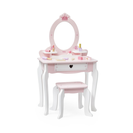 Masuta de Toaleta din Lemn cu 8 Accesorii design Printesa, Viga [2]