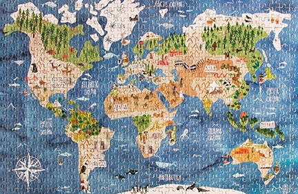 Micro puzzle Londji-600 piese, continente [2]