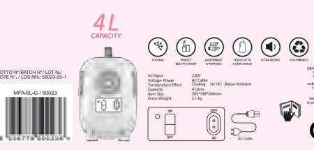 Mini-frigider pentru cosmetice Beauty Routine, 4 l [11]