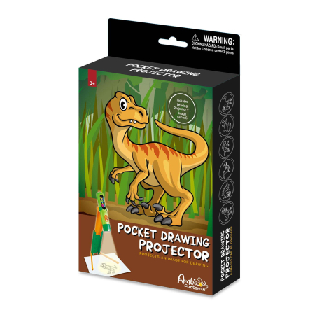 21 cm0.148 kg3-5 ani - Mini proiector pentru desen - Dinozauri