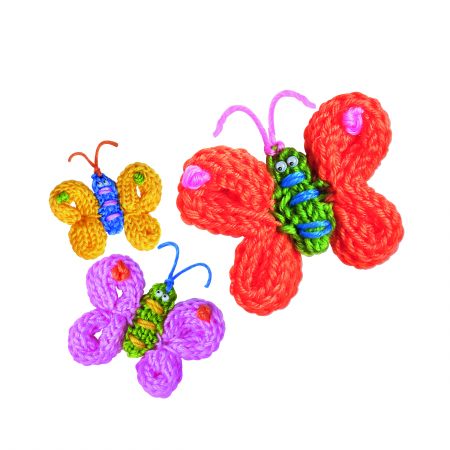 Mini set creativ - Fluturi tricotati, LittleCraft [1]
