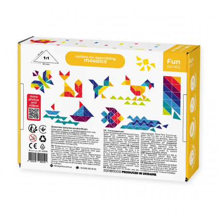 Mozaic triunghiuri din lemn 64 piese [3]