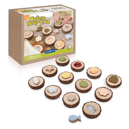Jucarii Educative - Nature Feel and Find, set tactil de potrivire din lemn, Guidecraft