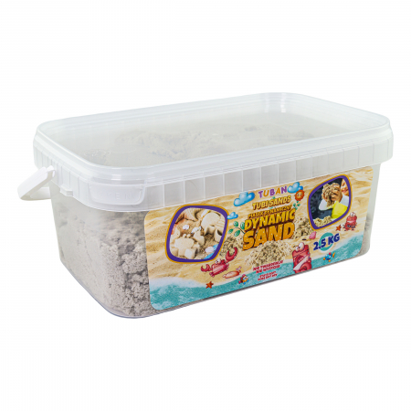 Cadouri Baieti - Nisip Kinetic in cutie - natural, 2,5 kg
