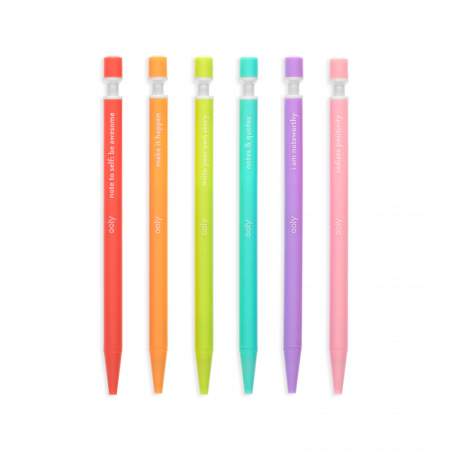 Notat! - Creioane mecanice grafit extra gros - set de 6, cu citate motivationale [3]