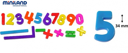 Cifre si matematica - Numere magnetice Miniland 162 buc