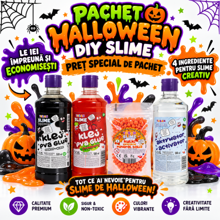Jucarii Senzoriale - Pachet Slime DIY - Halloween