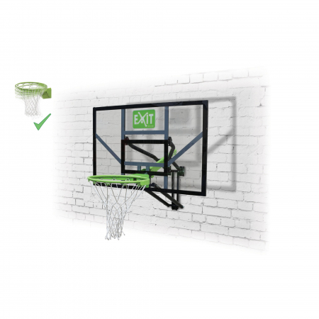 Panou de baschet pentru perete cu inel pentru slam dunk, Galaxy - verde/negru, Exit Toys [4]