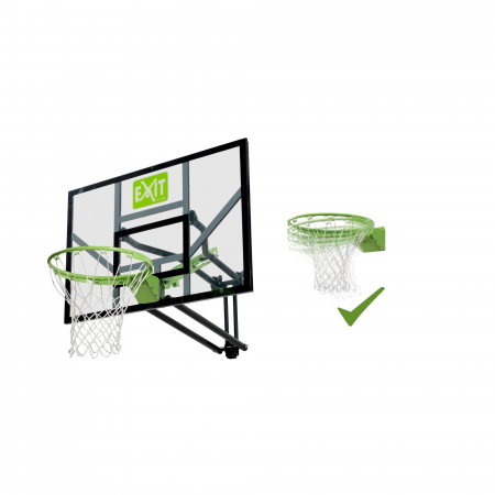 Jucarii de exterior - Panou de baschet pentru perete cu inel pentru slam dunk, Galaxy - verde/negru, Exit Toys