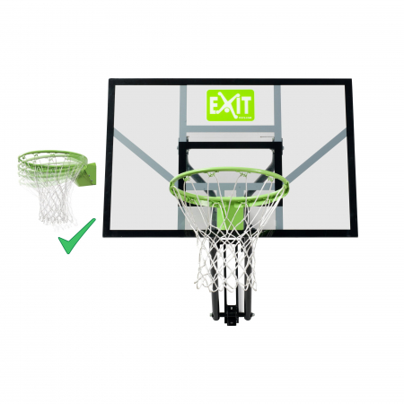 Panou de baschet pentru perete cu inel pentru slam dunk, Galaxy - verde/negru, Exit Toys [2]