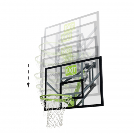 Panou de baschet pentru perete, Galaxy - verde/negru, Exit Toys [3]