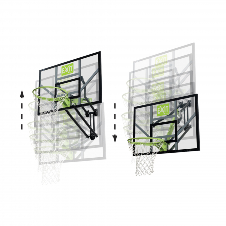 Panou de baschet pentru perete, Galaxy - verde/negru, Exit Toys [1]