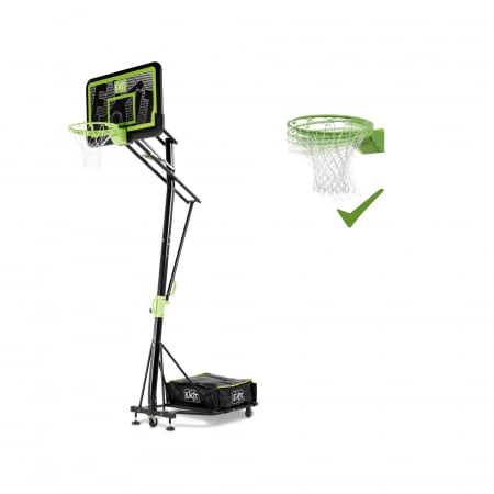 Jucarii de exterior - Panou de baschet portabil pe roți cu inel pentru slam dunk, Galaxy - negru, Exit Toys