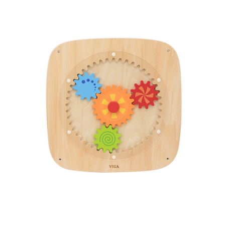 Noutati - Panou senzorial de perete Roti dintate colorate, Viga