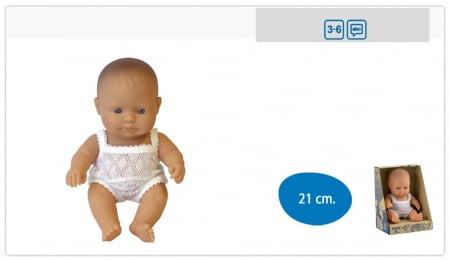 Papusa Baby european fata Miniland 21cm [1]