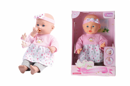 Papusi - PAPUSA BEBELUS CE OFERA PUPICI, 35 CM