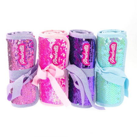 Penar rulabil Girabrilla – cu paiete reversibile și set 12 pixuri gel + 6 markere duble [3]