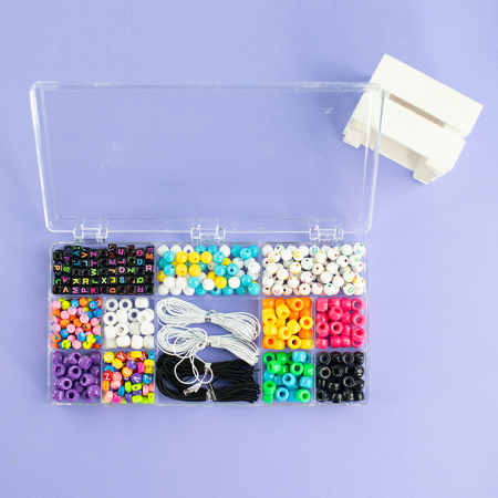 Kit creativ DIY - coliere și brățări cu mărgele fluorescente, 500 piese, Perline ABC [1]
