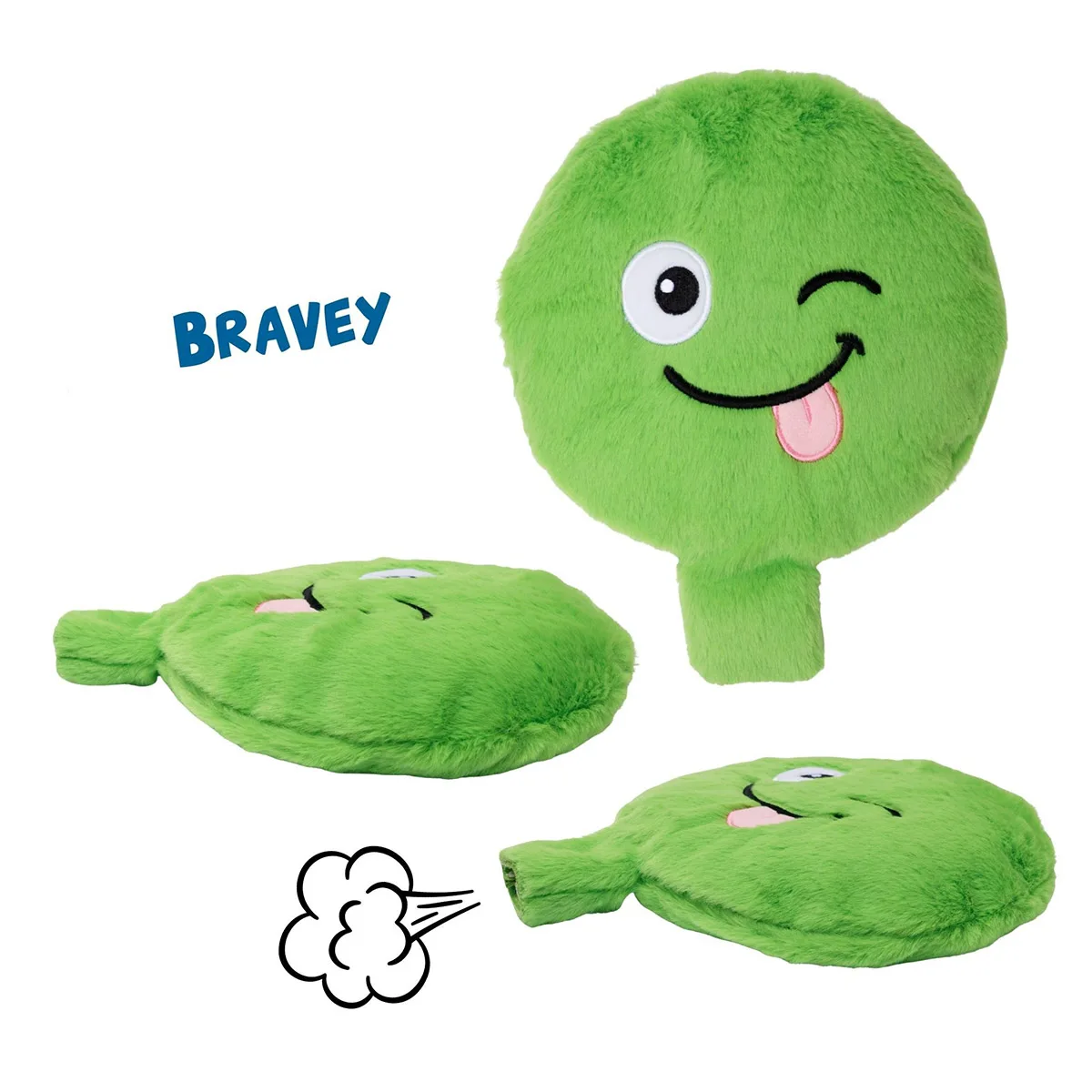 Noutati - Pernă de pluș cu sunet amuzant, Bravey