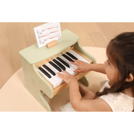 Pian electronic verde din lemn pentru copii, Viga [4]