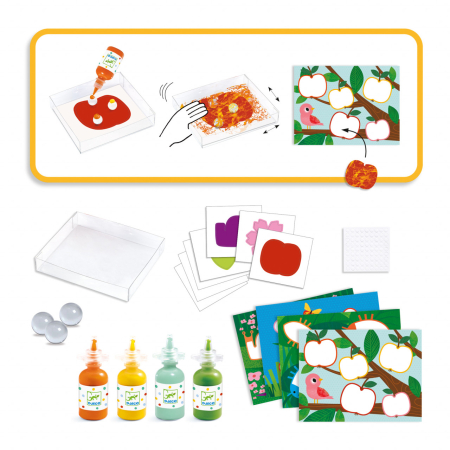 Pictura cu bile din sticla, Animale Djeco [3]