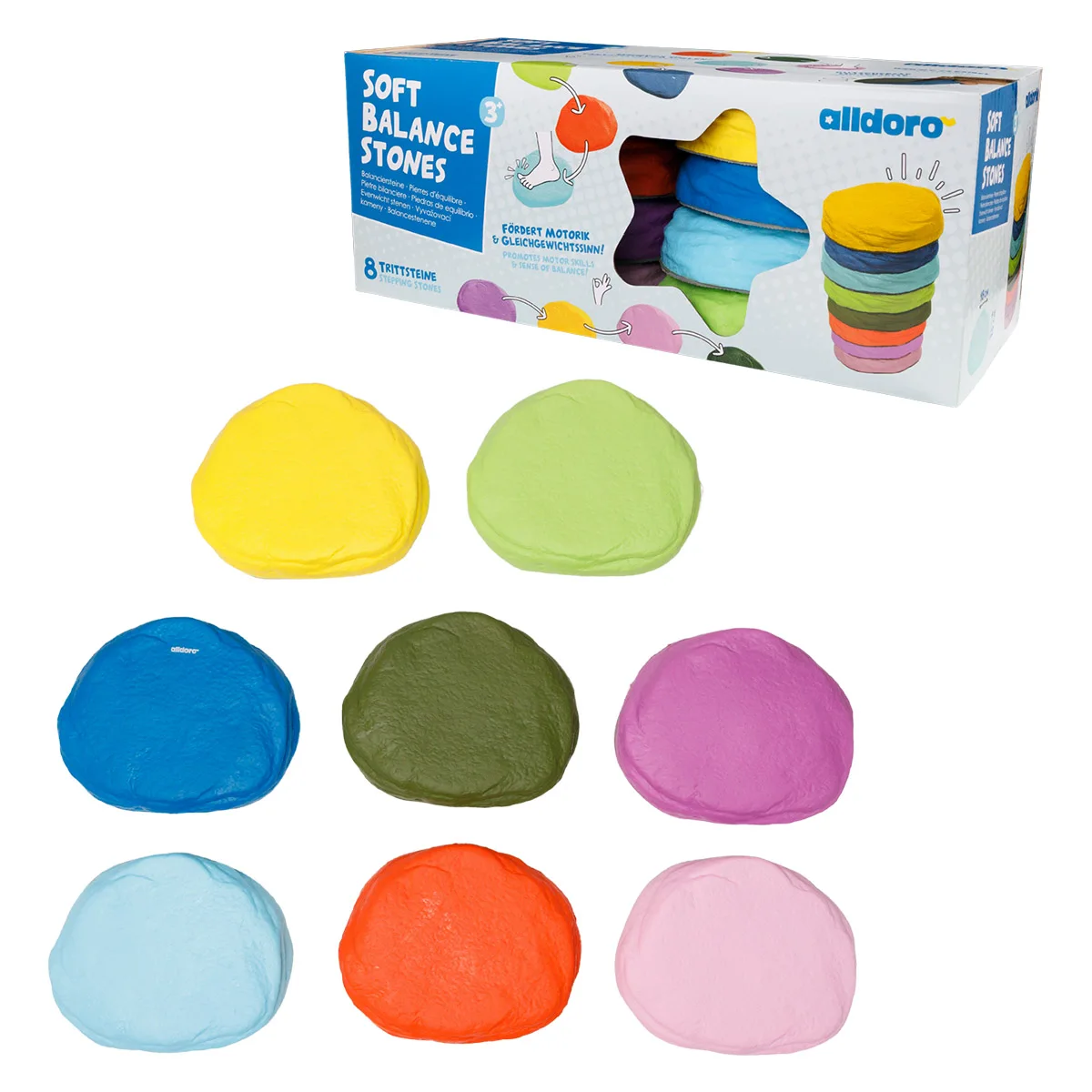 Noutati - Pietre de echilibru moi, set 8 buc., Alldoro