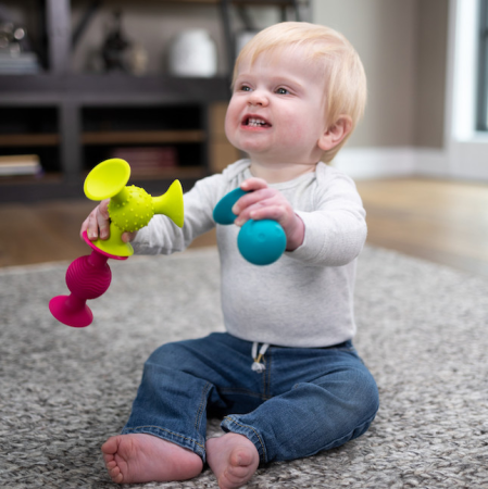 pipSquigz – Set 3 jucării senzoriale cu ventuze pentru bebeluși [1]