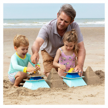 Pira, set forme pentru nisip piramide, Quut Toys [5]