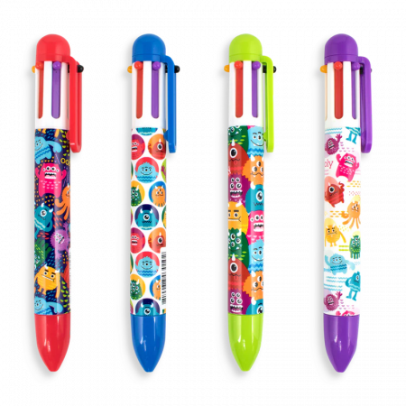 Pix multicolor cu 6 culori si mecanism retractabil Monstruleti [4]