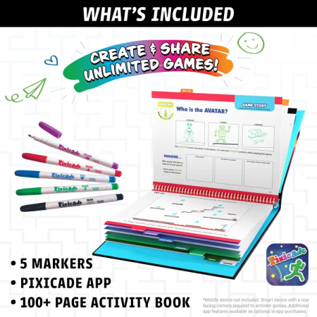 Pixicade -  kit creativ multipremiat pentru a transforma desenele copiilor in jocuri video pentru mobil sau tableta, editie jocuri nelimitate [5]
