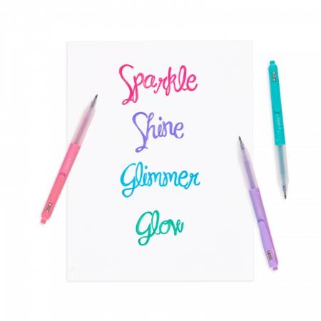 Pixuri retractabile cu gel si sclipici, Oh My Glitter!, set 4 culori [4]