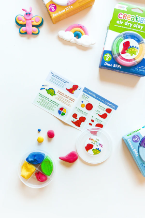 Plastilina cu uscare la aer - Dino, Creatibles, set DIY 4 culori [3]