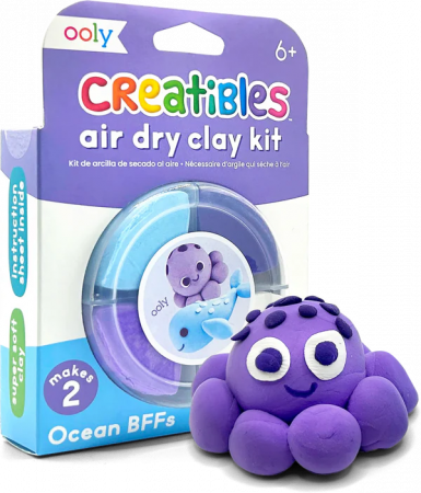 Plastilină - Plastilina cu uscare la aer - Ocean, Creatibles, set DIY 4 culori