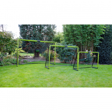 Poartă de fotbal din oțel, Tempo, 240x160cm - verde/negru, Exit Toys [7]