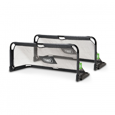Jucarii de exterior - Poartă de fotbal pliabilă din oțel, Panna 150x60cm (set de 2 bucăți) - negru, Exit Toys