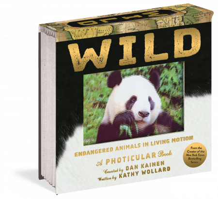 Cadouri Fete - Wild: Endangered Animals in Living Motion,  A Photicular Book, Dan Kainen